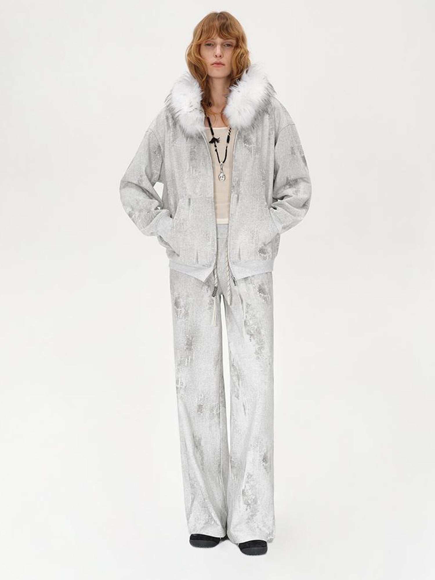 AFTADAWN Heavyweight Wax Dyed Detachable Hoodie Zip Up