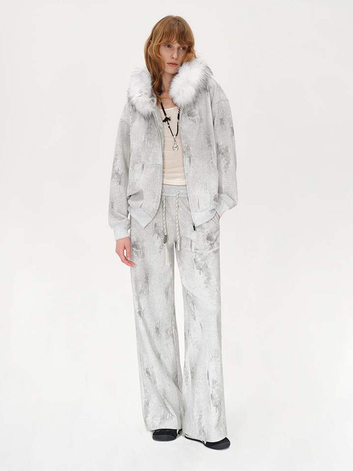 AFTADAWN Heavyweight Wax Dyed Detachable Hoodie Zip Up