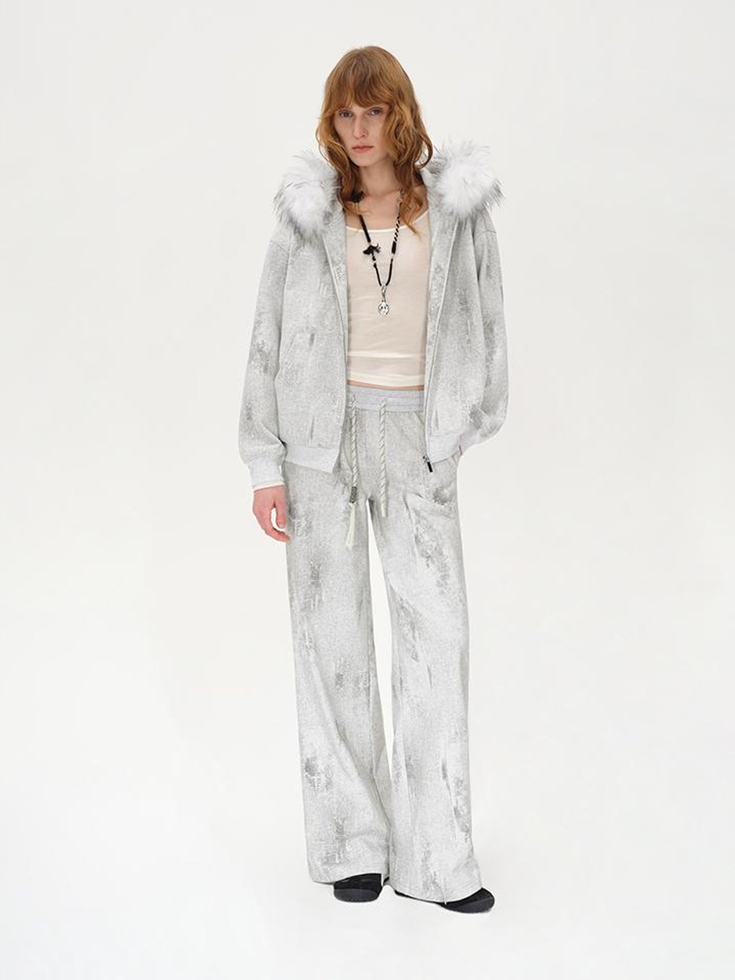 AFTADAWN Heavyweight Wax Dyed Detachable Hoodie Zip Up
