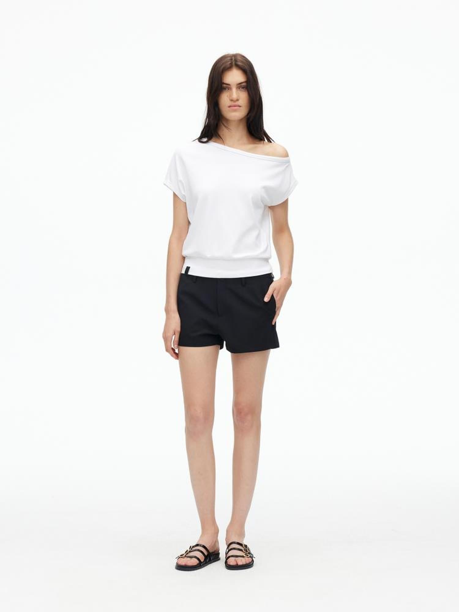 AFTADAWN High Waisted Bamboo Fiber Shorts With A Line Cut