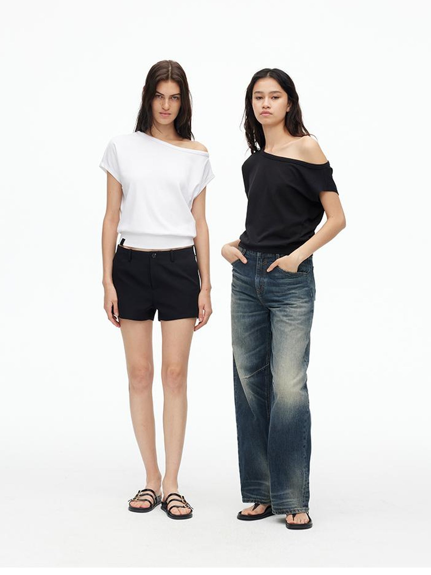 AFTADAWN High Waisted Bamboo Fiber Shorts With A Line Cut