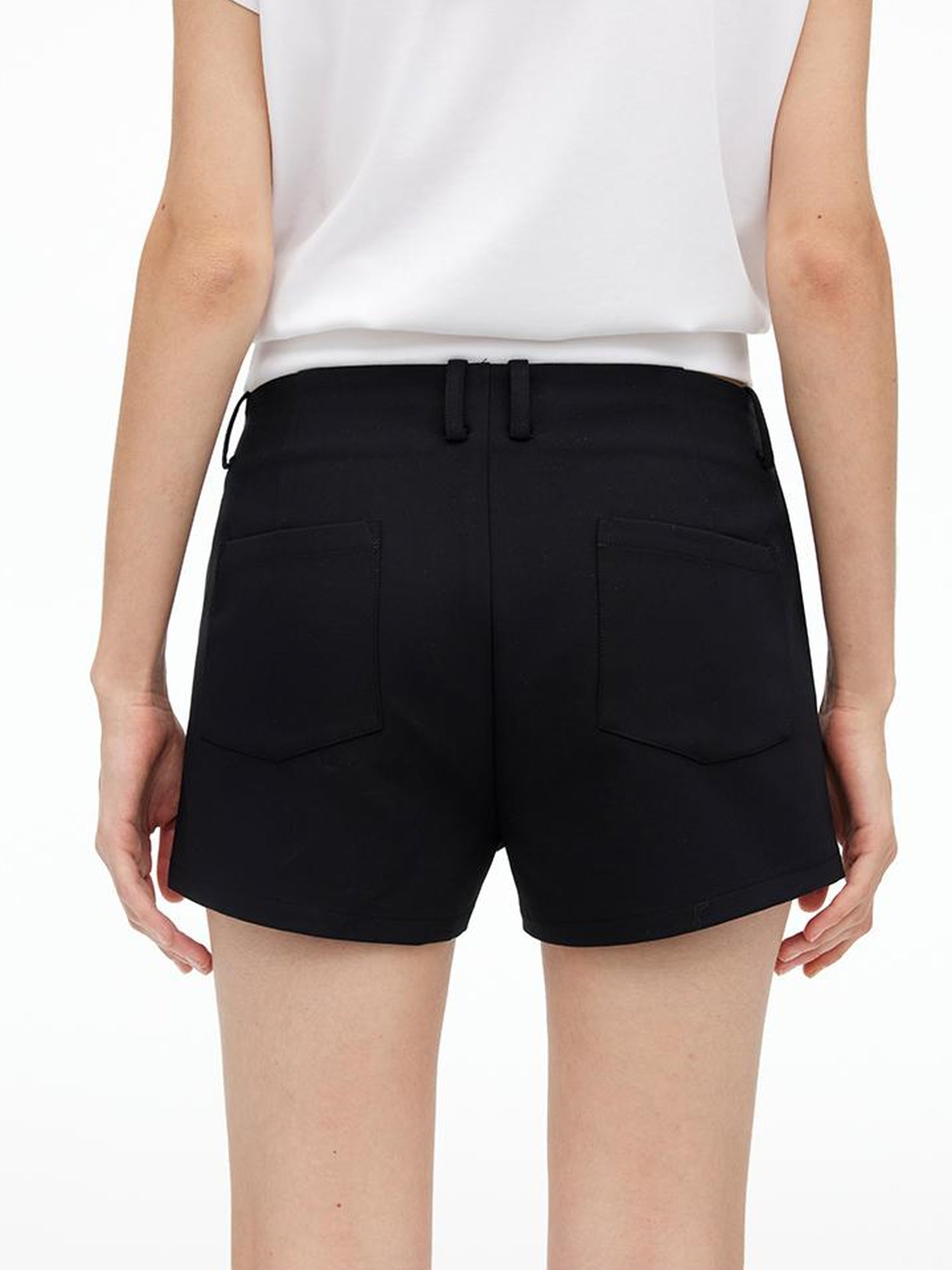 AFTADAWN High Waisted Bamboo Fiber Shorts With A Line Cut