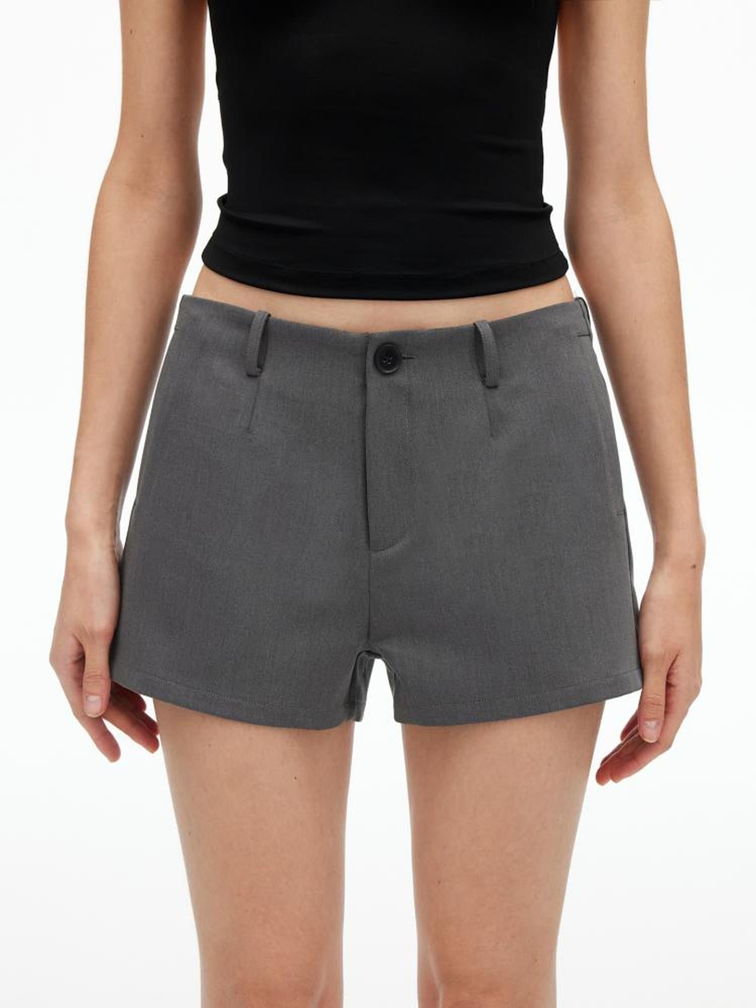 AFTADAWN High Waisted Bamboo Fiber Shorts With A Line Cut
