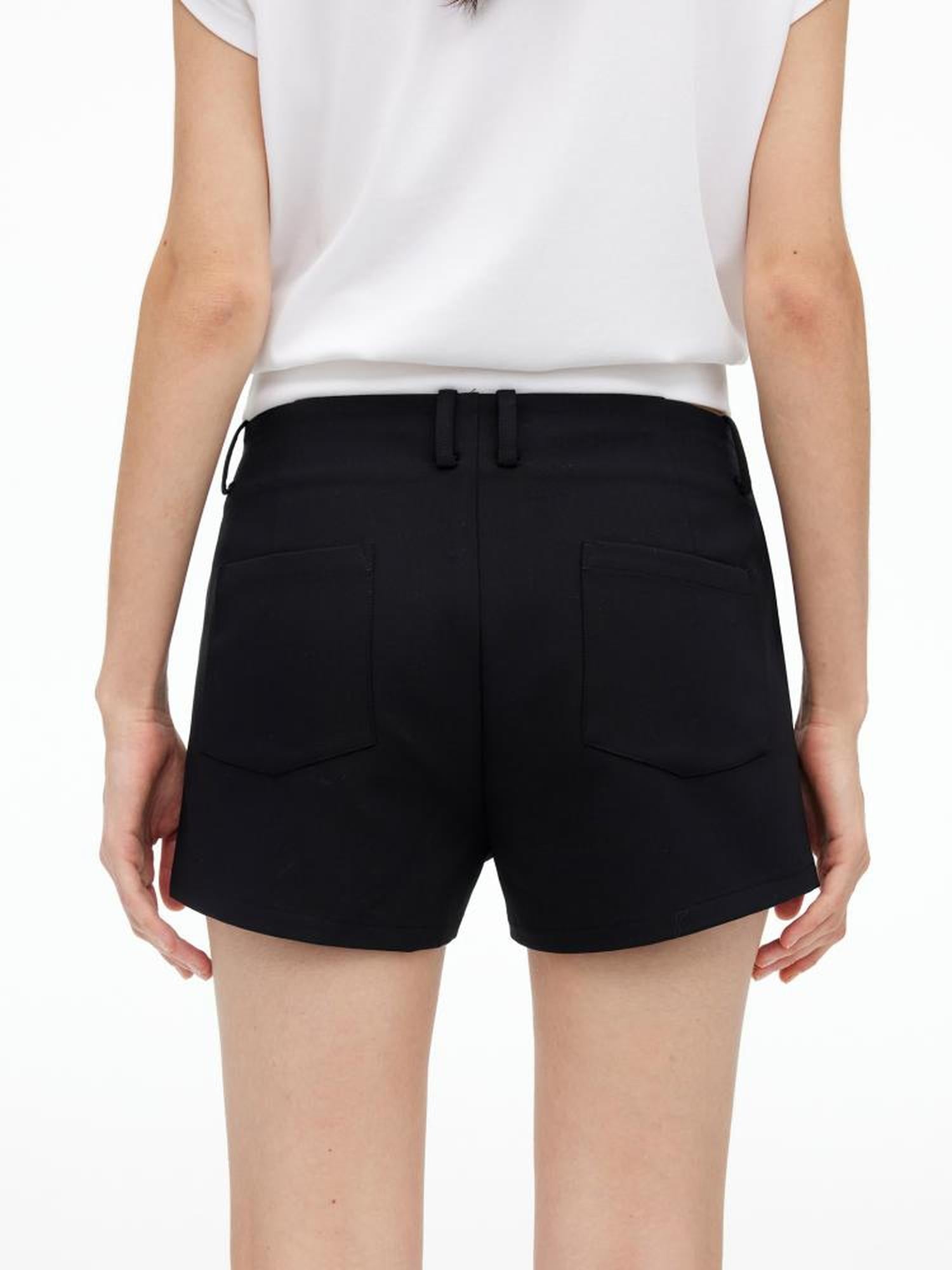AFTADAWN High Waisted Bamboo Fiber Shorts With A Line Cut