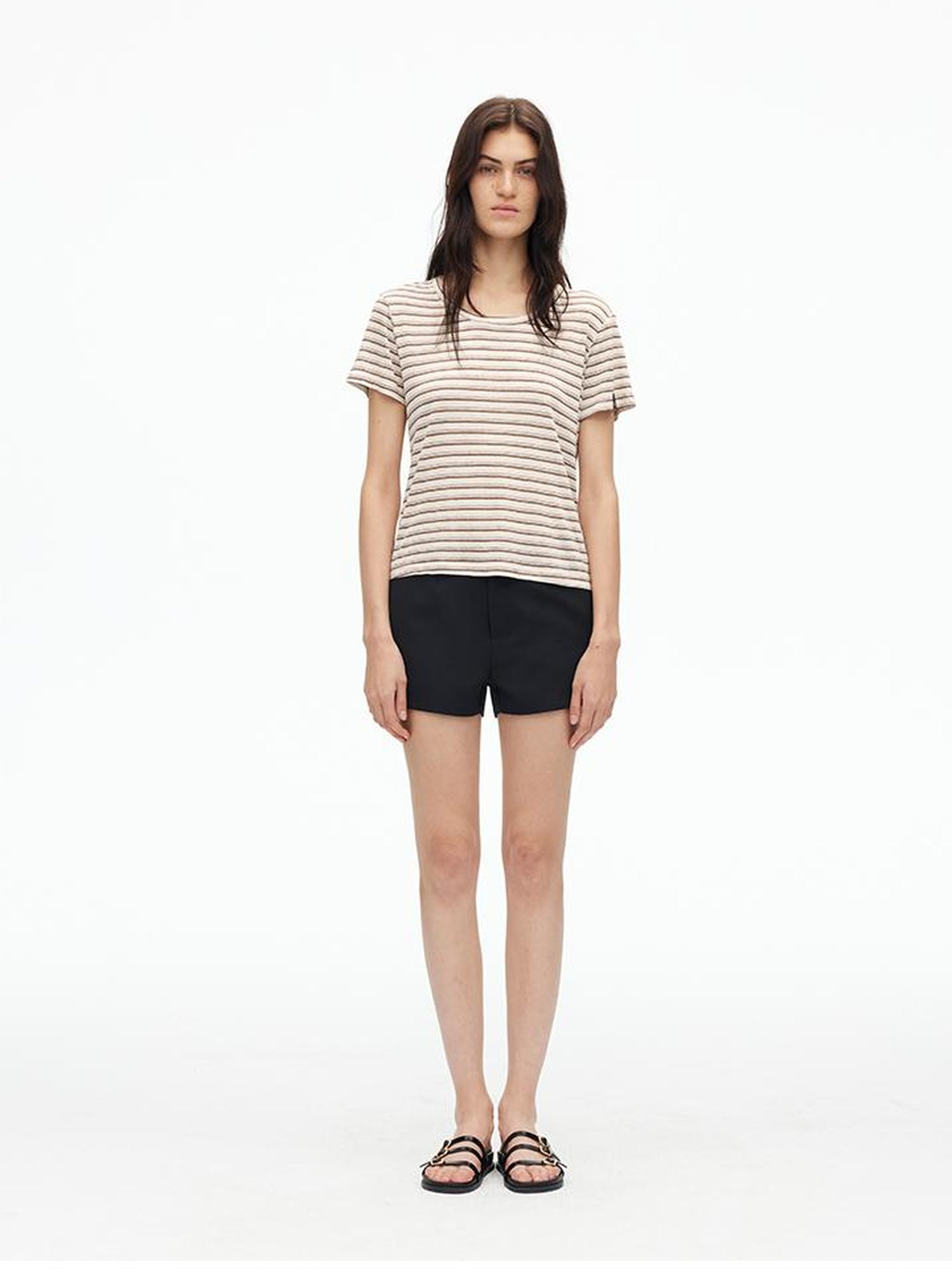 AFTADAWN High Waisted Bamboo Fiber Shorts With A Line Cut