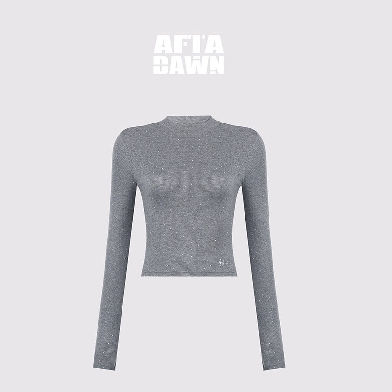 AFTADAWN_Irregular_Rhinestone_Dot_Knitted_Long_Sleeve_Top_MISSTT