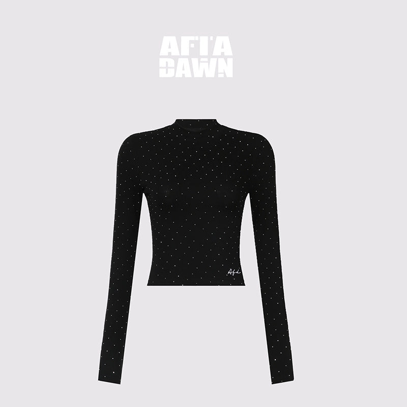 AFTADAWN_Irregular_Rhinestone_Dot_Knitted_Long_Sleeve_Top_MISSTT