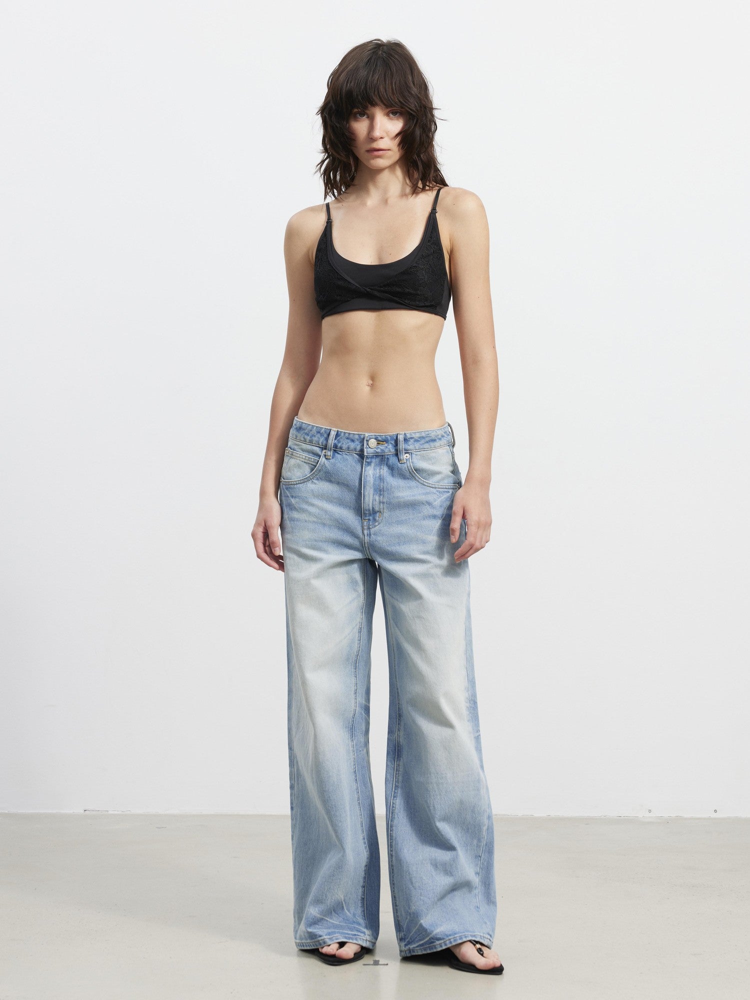 AFTADAWN Lace Spliced Removable Padded Slim Fit Women&
