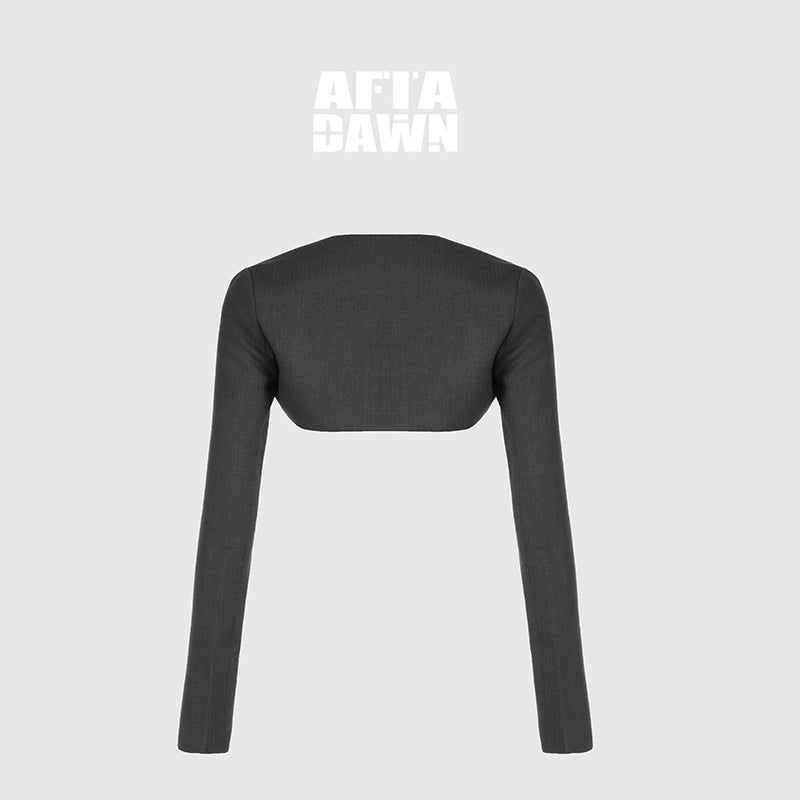 AFTADAWN_Lace_Up_Striped_Wool_Blazer_Dress_With_Sleeveless_Vest_MISSTT