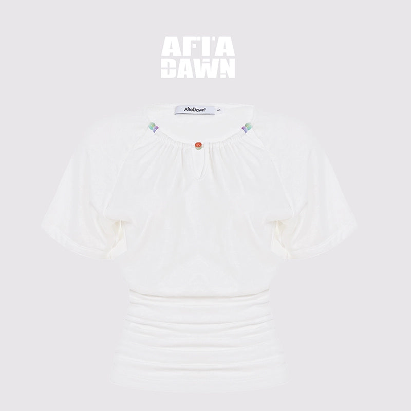 AFTADAWN_Ladies_V-Neck_Beaded_Waist_Detail_Modal_Top_MISSTT