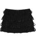 Layered Lace A Line Mini Skirt Black White