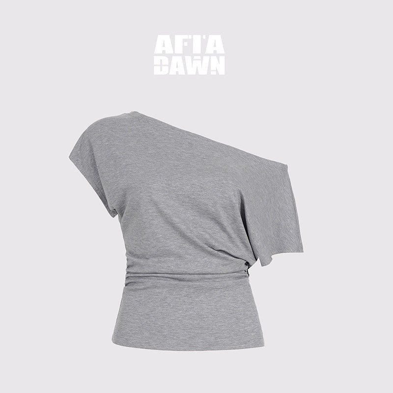 AFTADAWN_Layered_Ruched_Asymmetrical_Shoulder_Women&