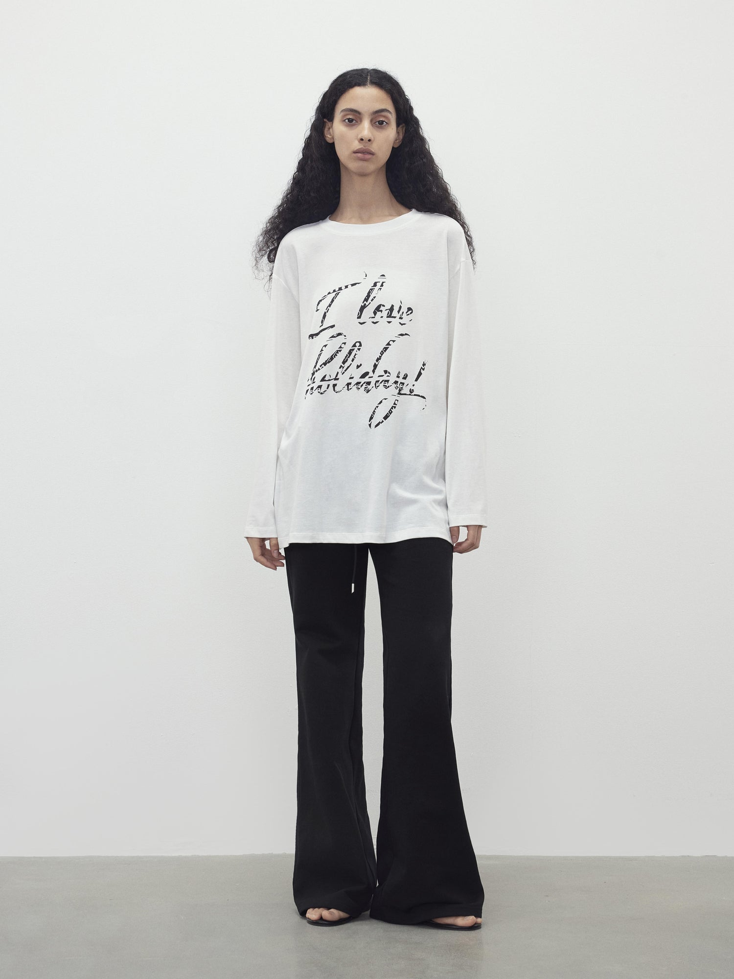 AFTADAWN Low Rise Soft Cotton Flared Joggers with Beaded Drawstring