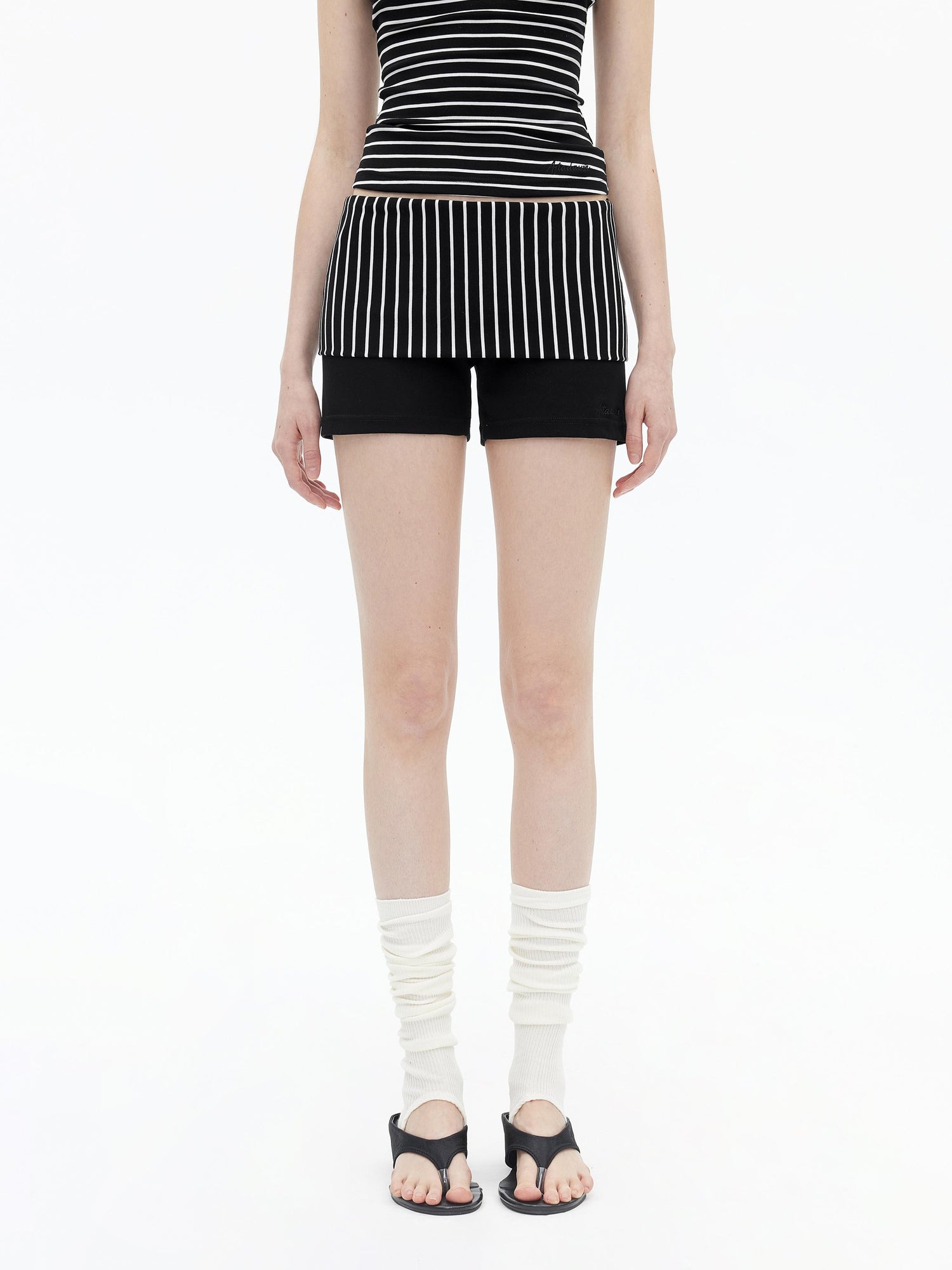 AFTADAWN Lycocell Strappy Backless Camisole Contrast Trim Shorts Set