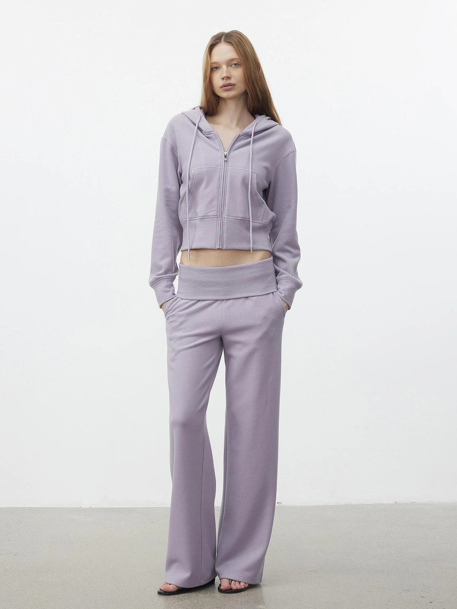 AFTADAWN Lyocell Relaxed Hoodie & Pants Set Sport Suits