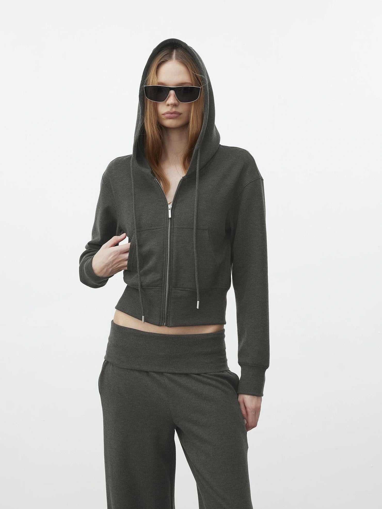 AFTADAWN Lyocell Relaxed Hoodie & Pants Set Sport Suits