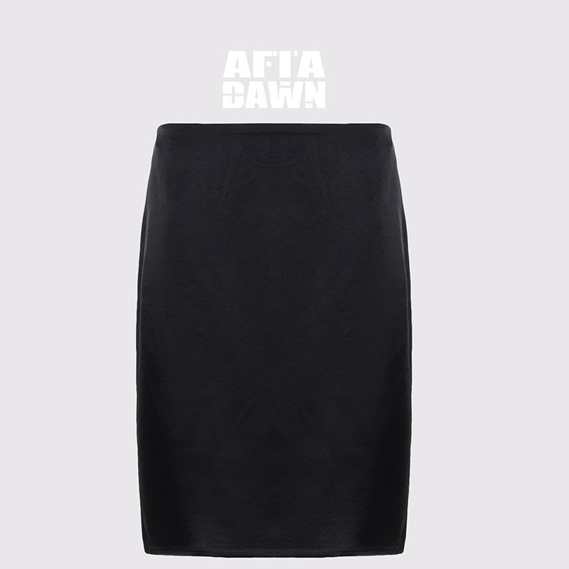 AFTADAWN_Matte_Satin_Low_Rise_Bodycon_Side_Zipper_Women&
