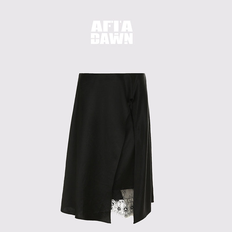 AFTADAWN_Micro_Matte_Draped_Lace_Irregular_A_Line_Women&