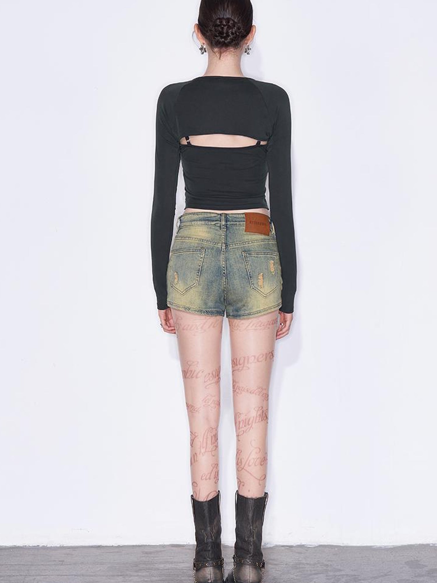 AFTADAWN Mo Dale Print Camisole and Long Sleeve Overlay Set