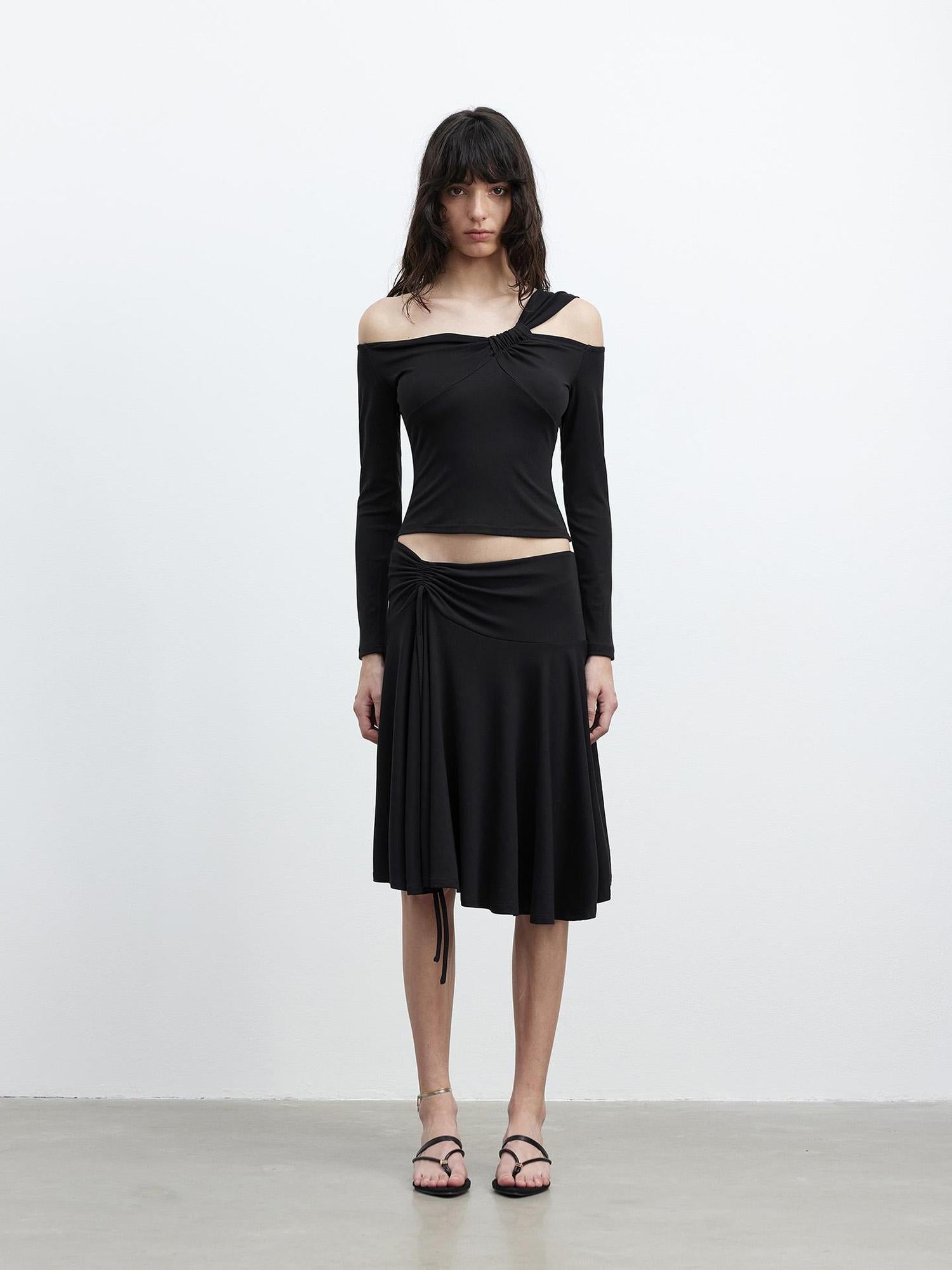 AFTADAWN Modal Asymmetric Knot Top & Pleated Skirt Set
V-Neck T-Shirt
Long-Sleeve Top
Knot Front Top
Asymmetric Hem Top
Pleated Midi Skirt
Wrap Skirt Set
Two-Piece Set
Casual Outfit
Women&