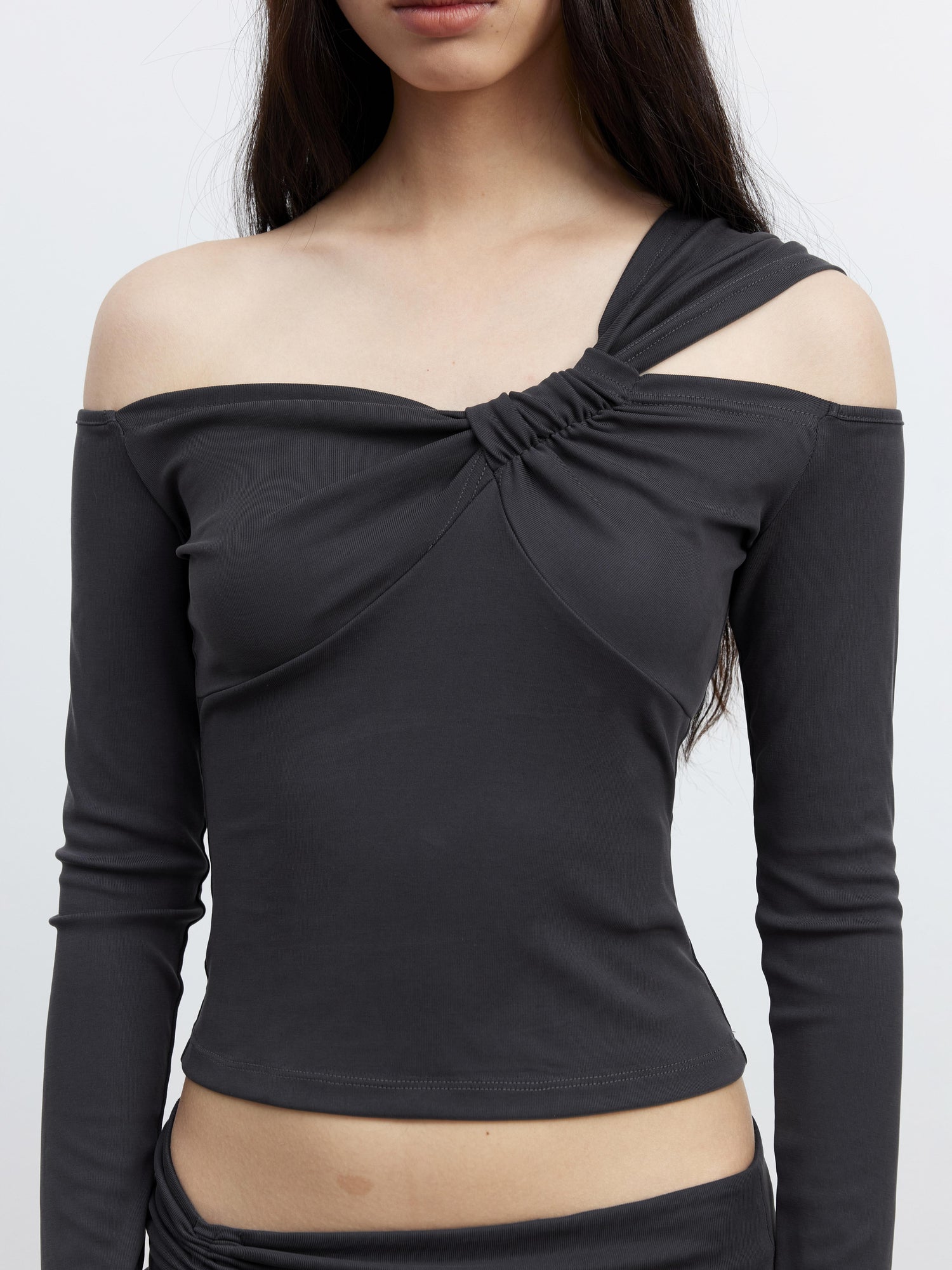 Modal Midi Skirt With Drawstring Waist And Flared Hem