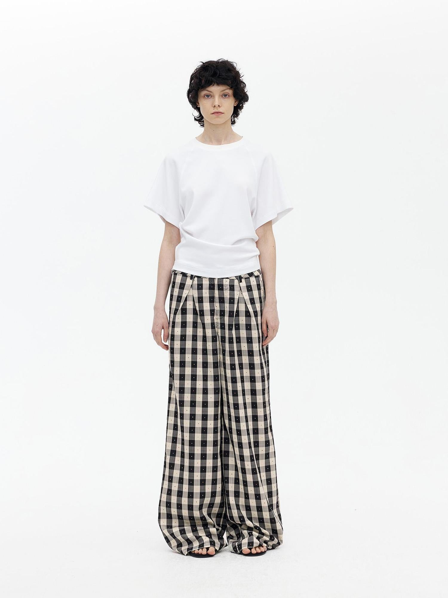 AFTADAWN Modal V-neck Side Zip Waist Defining Top