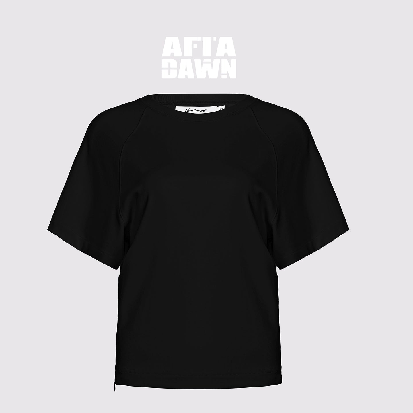 AFTADAWN_Modal_V-neck_Side_Zip_Waist_Defining_Top_MISSTT