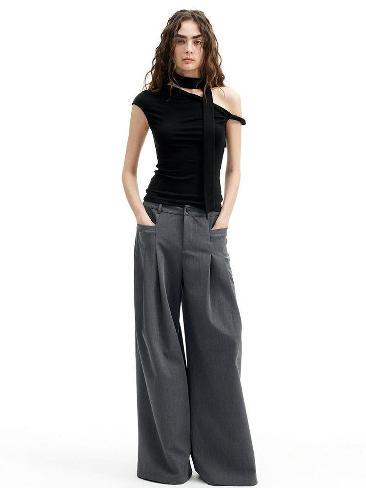 AFTADAWN Modal Wrinkle Resistant Pleated Waistband Women&