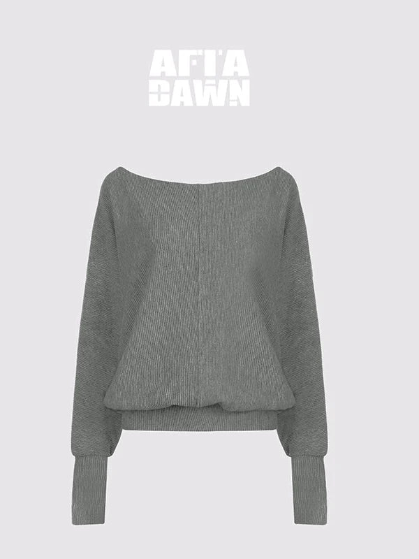 Off Shoulder Embroidered Glitter Loose Fit Top