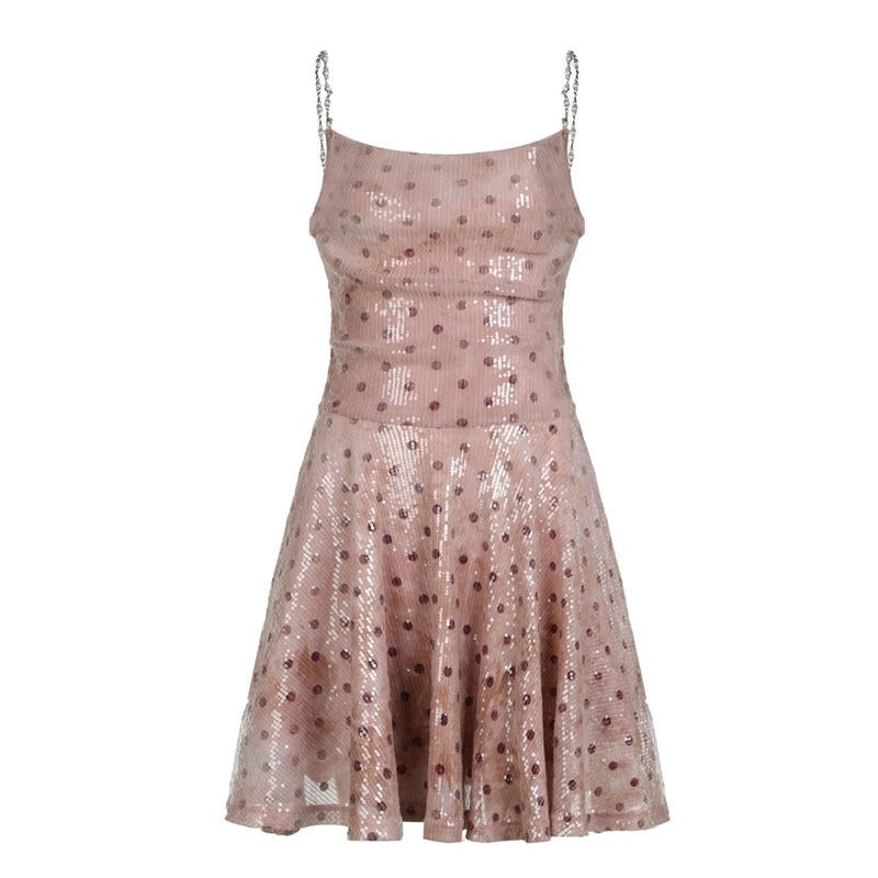 AFTADAWN_Pink_Polka_Dot_Sequin_Pearl_Chain_Women&