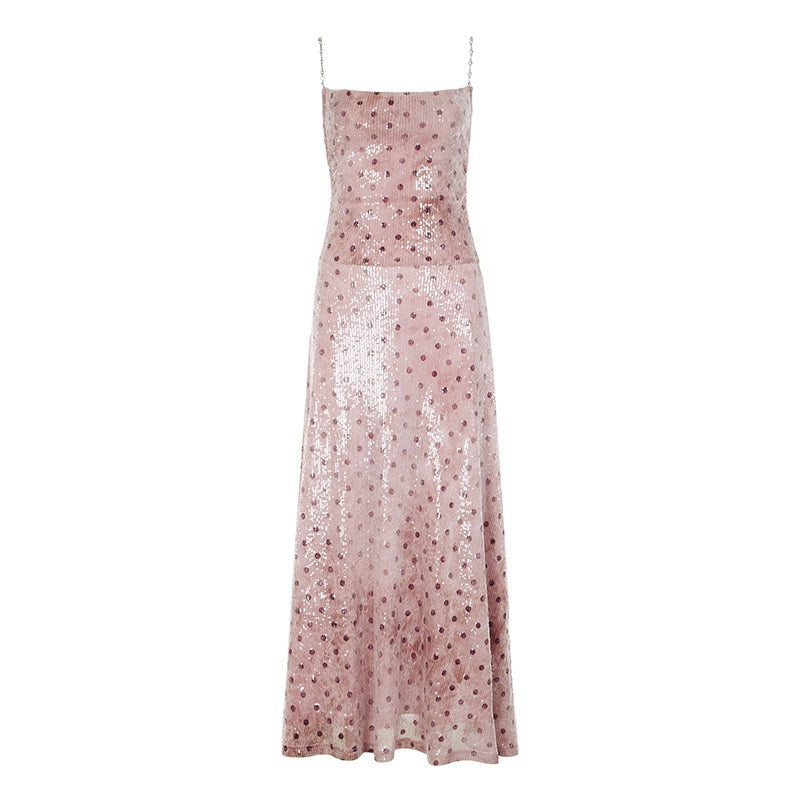 AFTADAWN_Pink_Polka_Dot_Sequin_Pearl_Chain_Women&