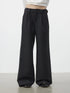AFTADAWN Pleated Rayon Trousers With Wide Waistband Pants