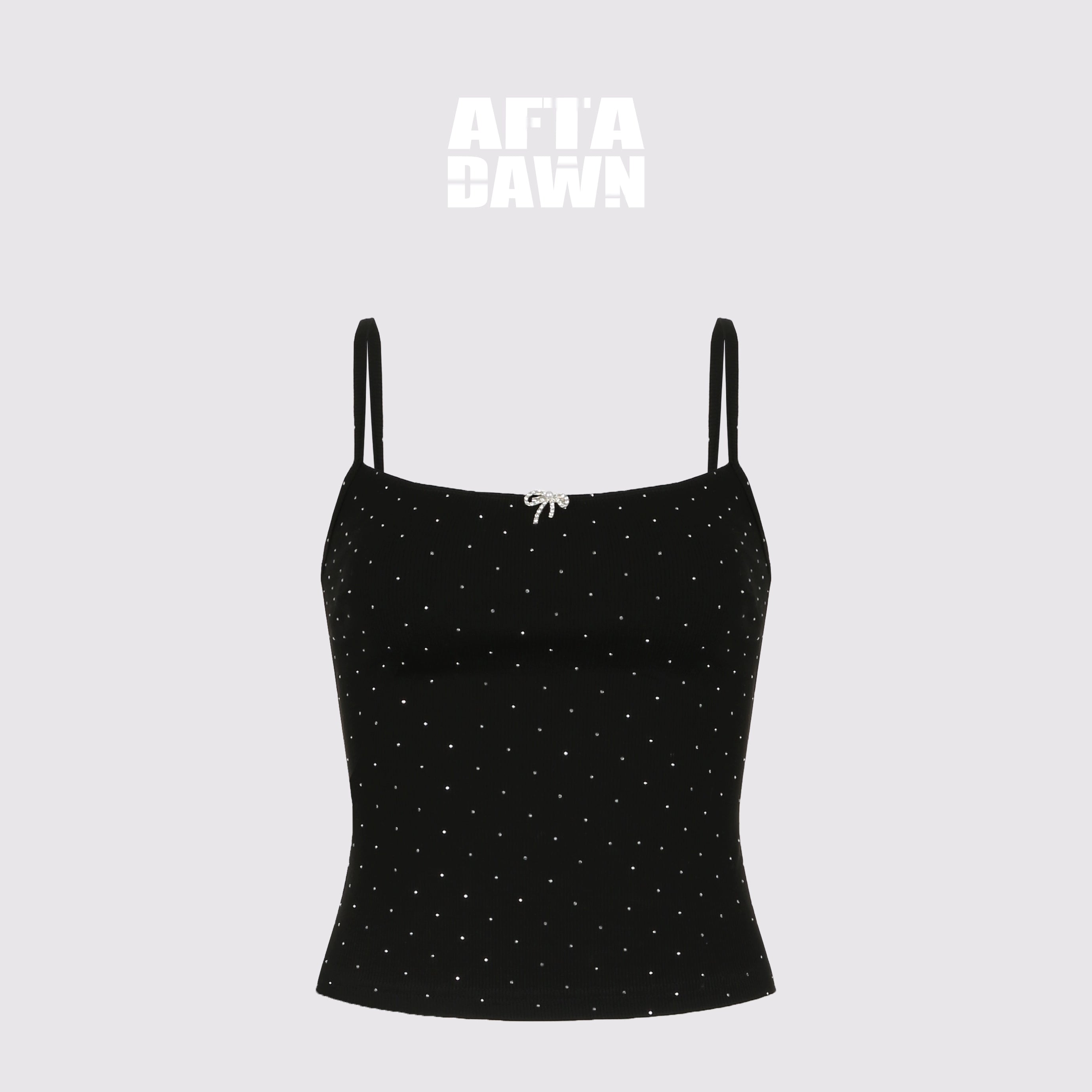 AFTADAWN_Polka_Dot_Crystal_Bow_Detachable_Knit_Camisole_MISSTT