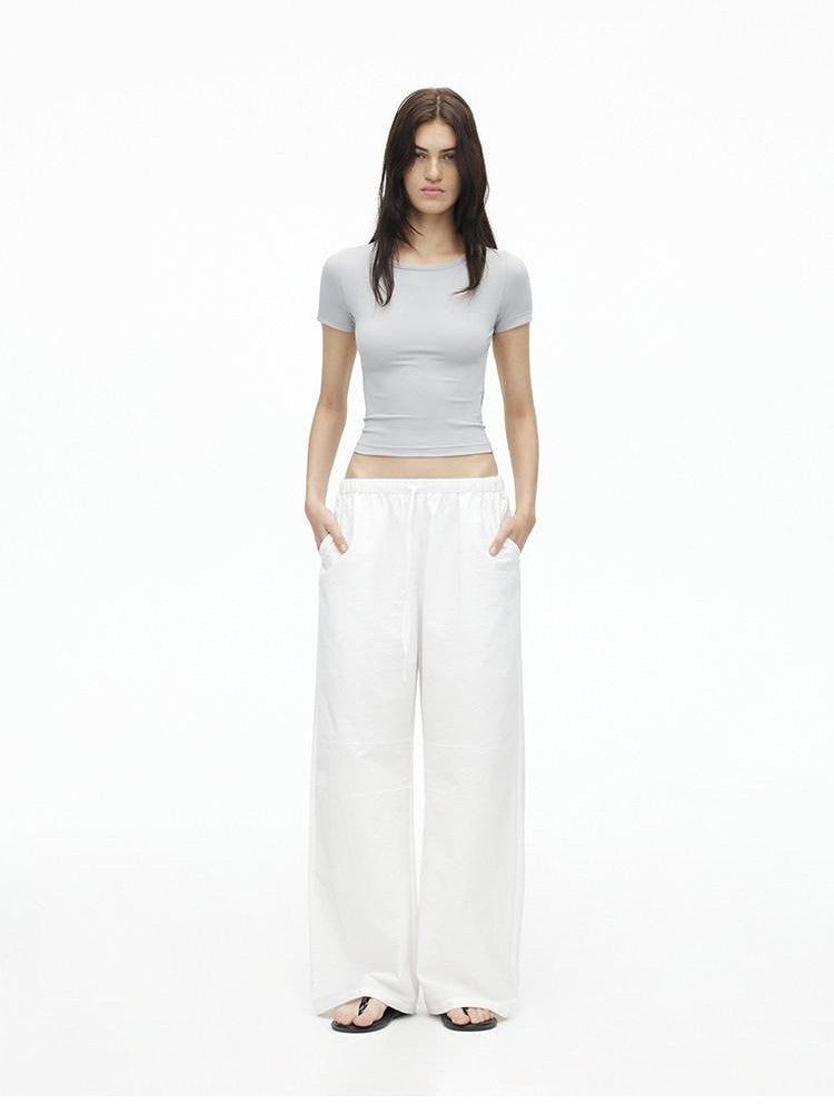 AFTADAWN Relaxed Pleated Split Scimitar Women&