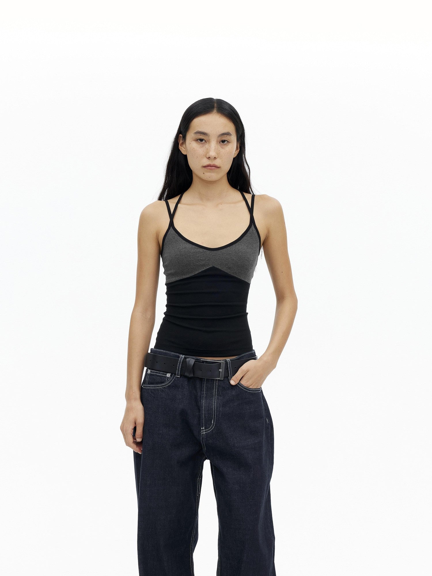 AFTADAWN Ribbed Crisscross Open Back Women&