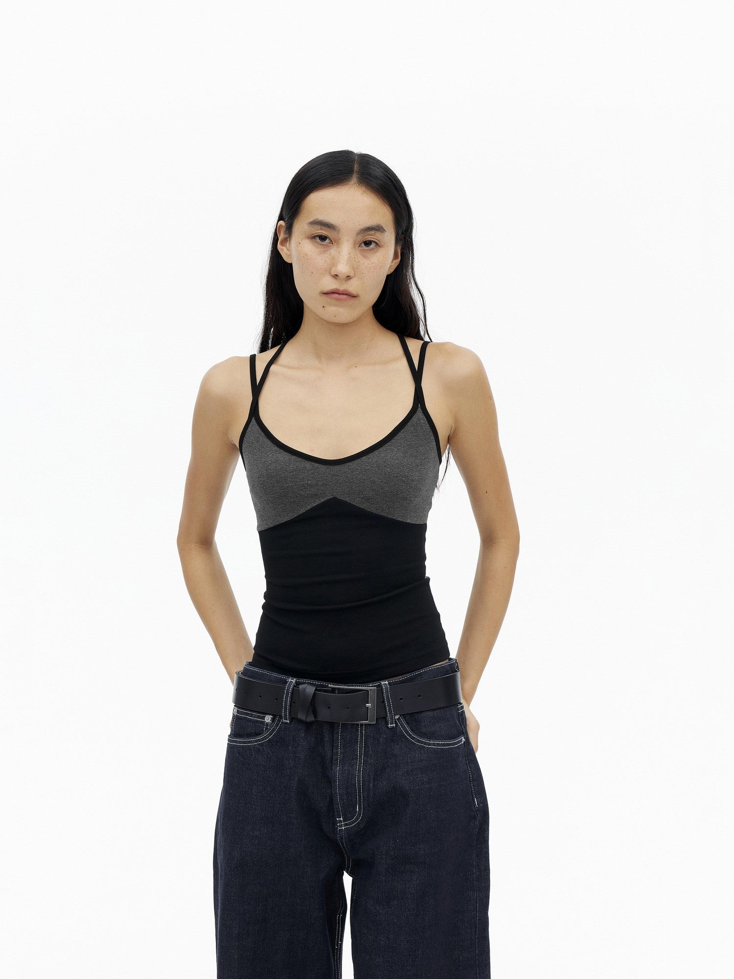 AFTADAWN Ribbed Crisscross Open Back Women&