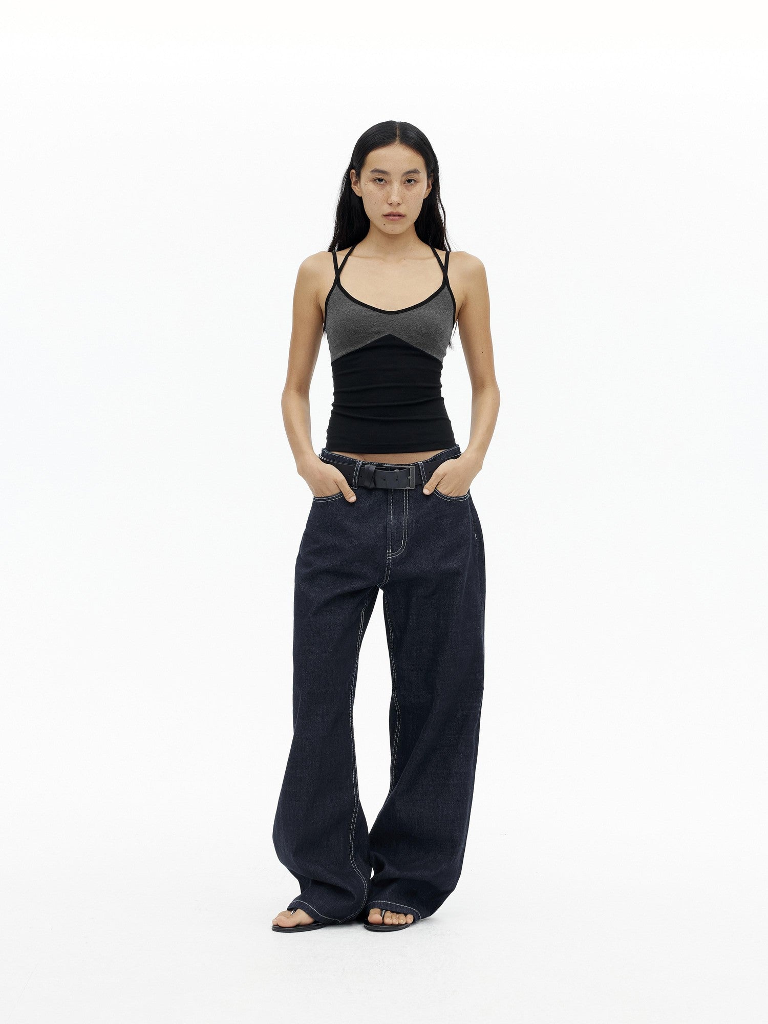 AFTADAWN Ribbed Crisscross Open Back Women&