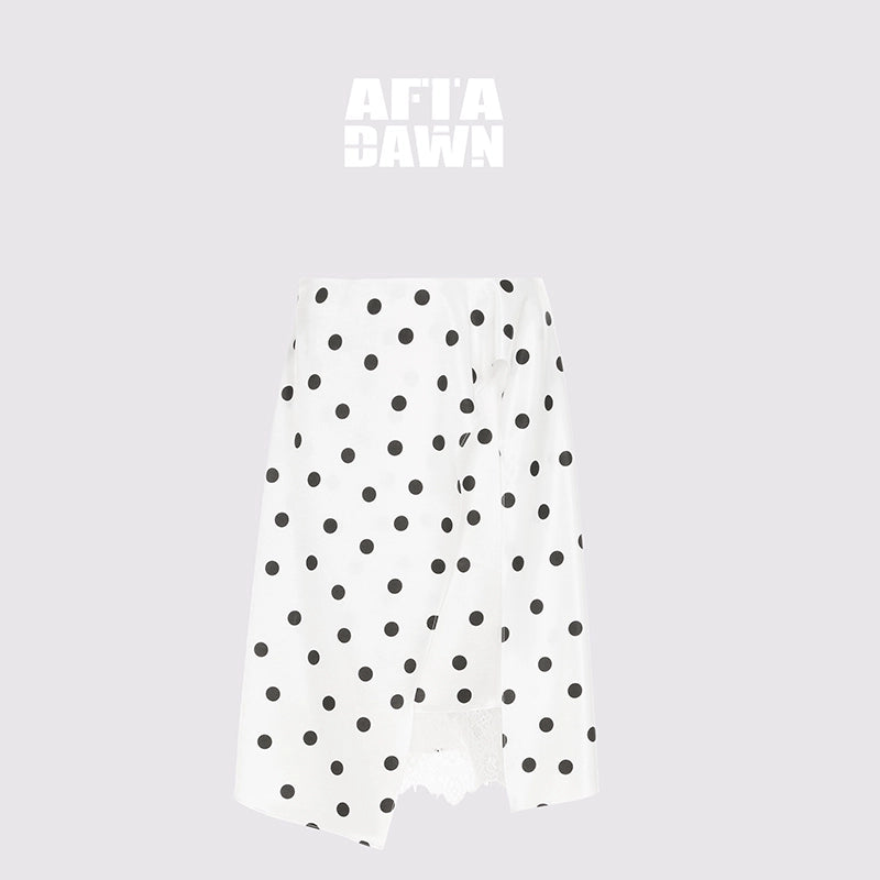 AFTADAWN_Satin_Dot_Lace_Asymmetrical_Skirt_MISSTT