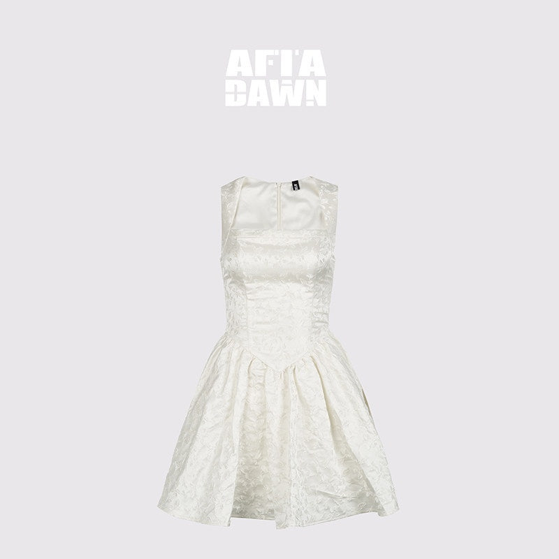 AFTADAWN_Satin_Jacquard_V_Waist_A_Line_Women&