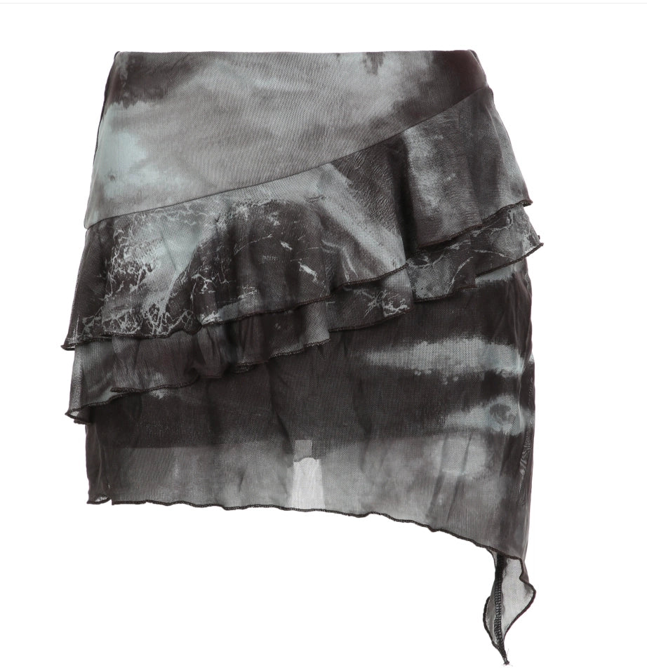 AFTADAWN_Sheer_Mesh_Blouse_With_Flounced_Hem_Skirt_Set_MISSTT