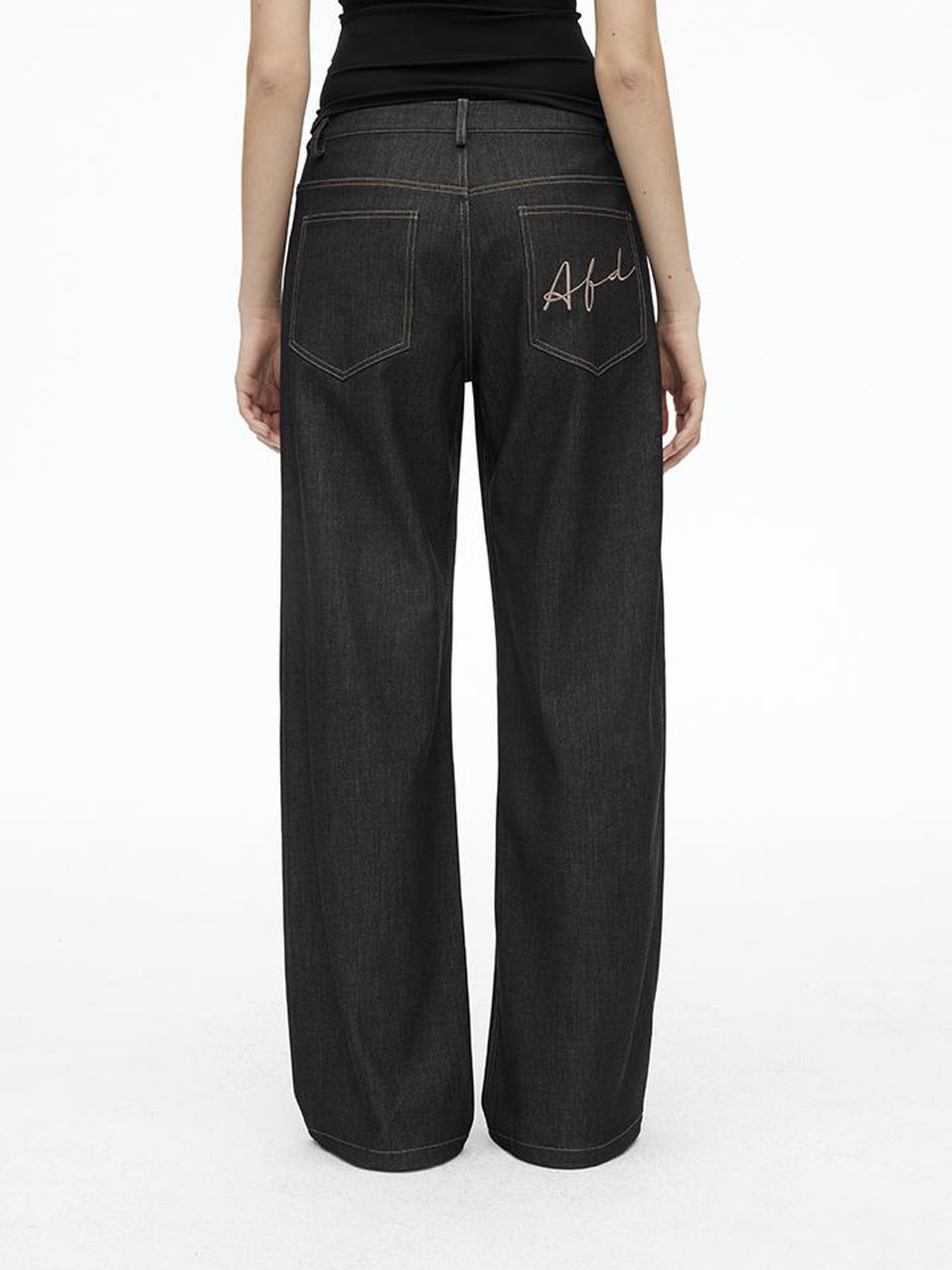 AFTADAWN Soft Stretch Denim Flare Pants