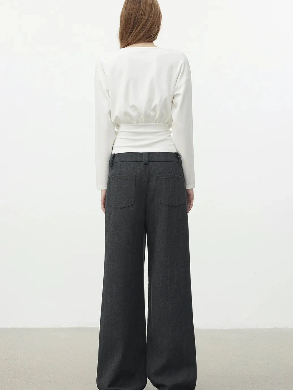 AFTADAWN Soft Touch Pulp Fiber Draped Neckline T-shirt T-shirt