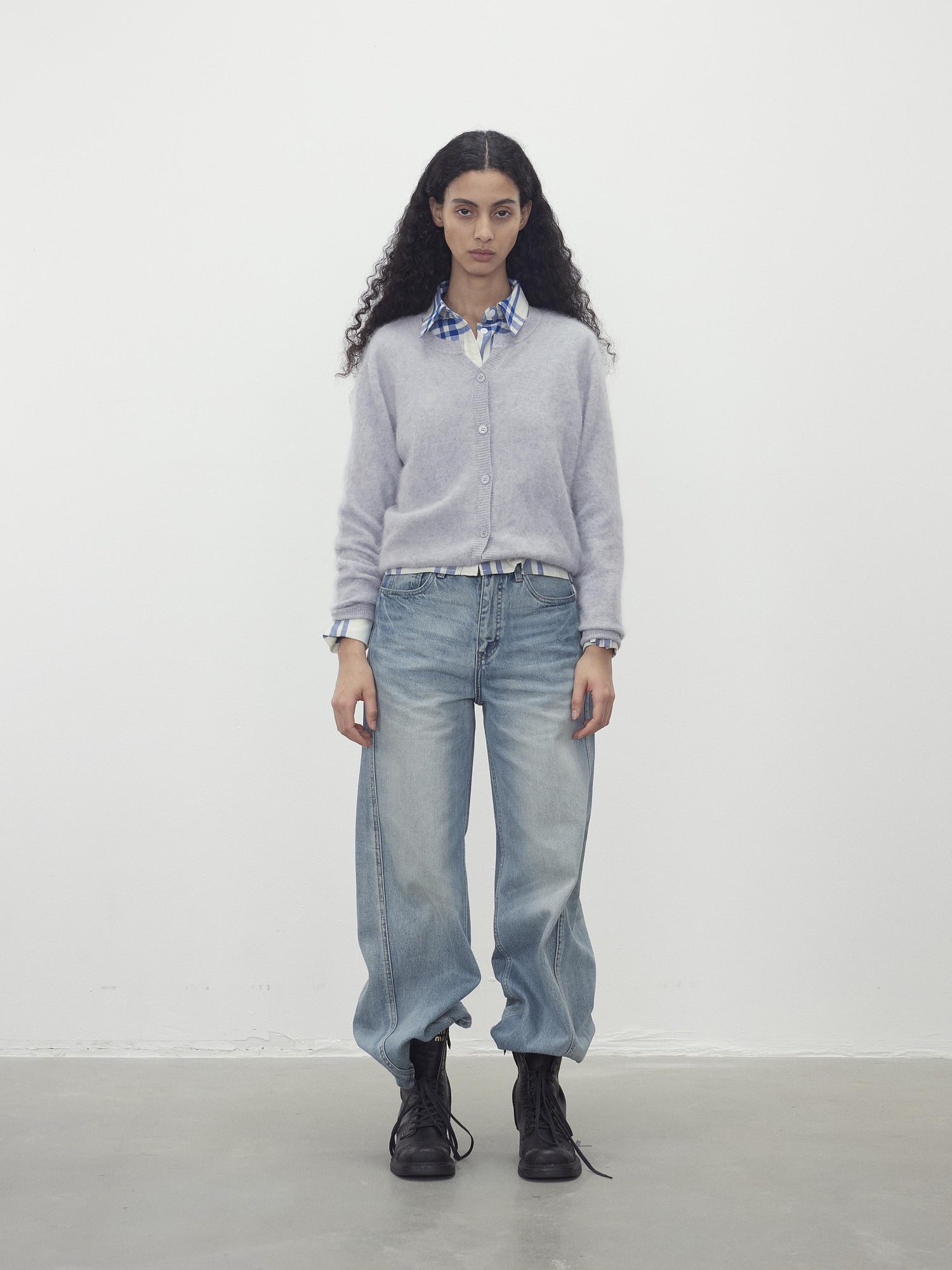 AFTADAWN Soft V-Neck Wool Cashmere Sweater