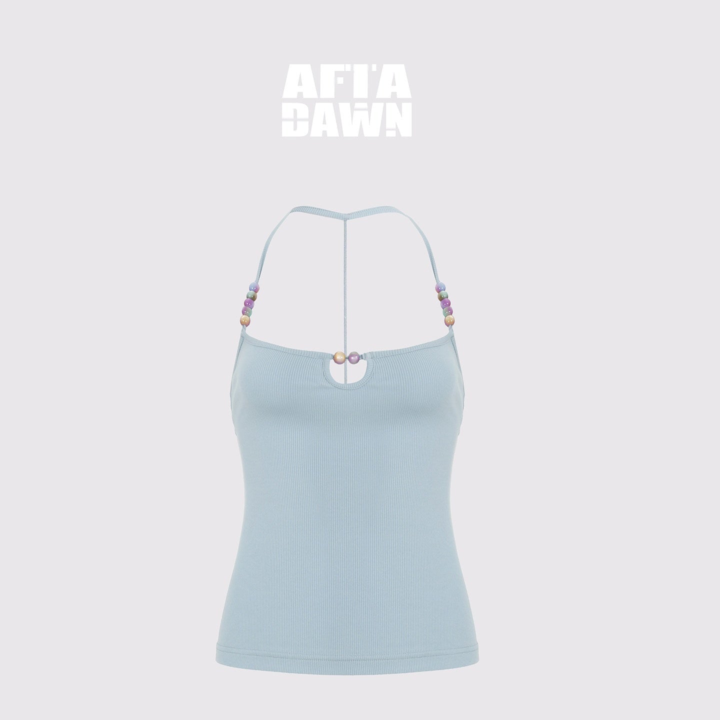 AFTADAWN_Solid_Backless_Beaded_Halter_Women&