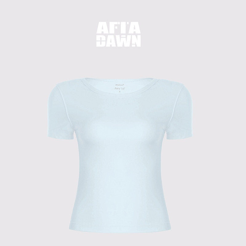AFTADAWN_Solid_Breathable_Quick_Dry_U_Neck_Women&