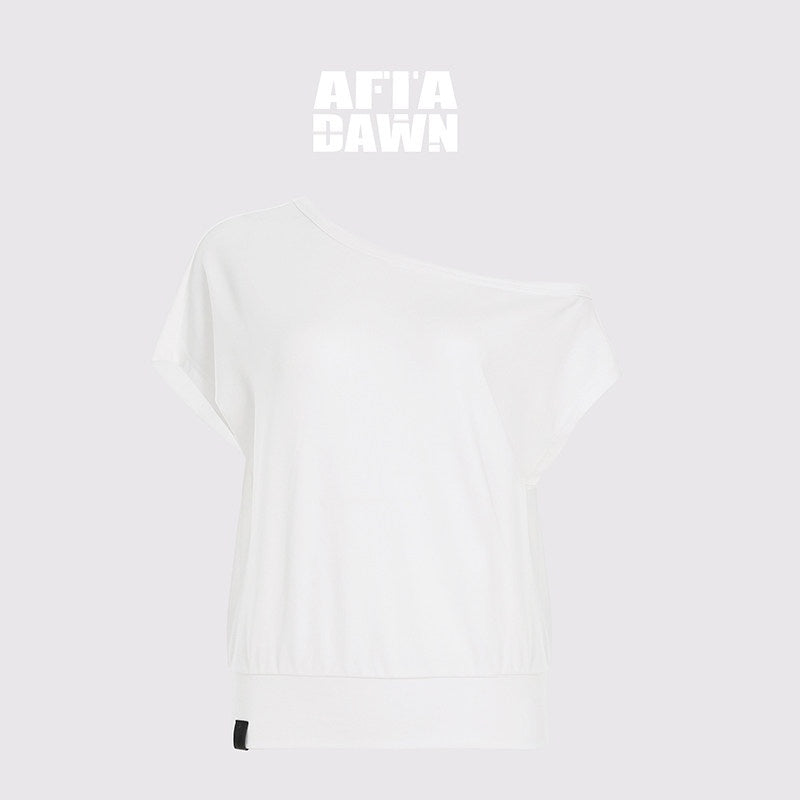 AFTADAWN_Solid_One_Shoulder_Asymmetric_Slim_Women&