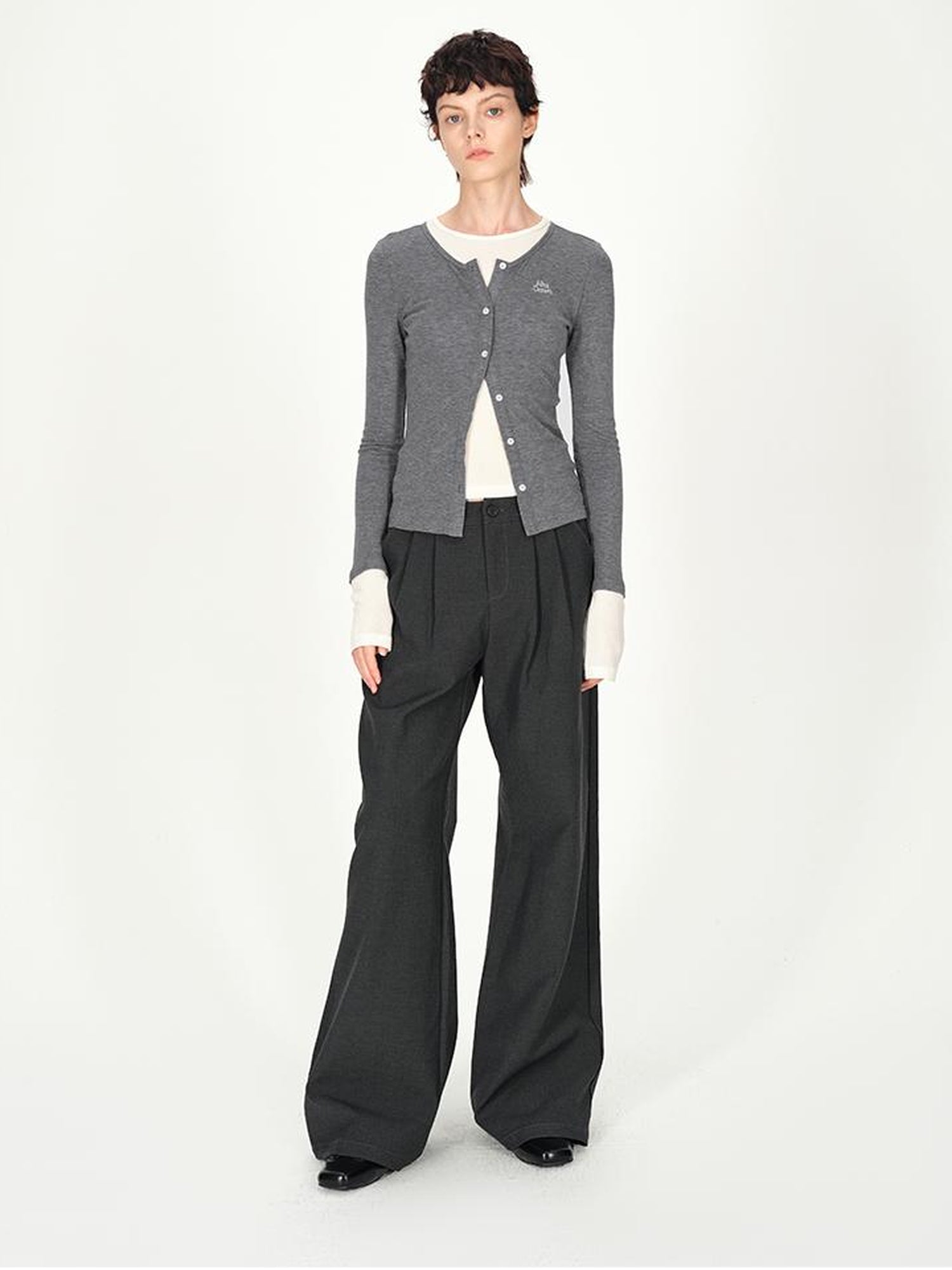 AFTADAWN Straight Leg Cotton Sweatpants With Drawstring Waist