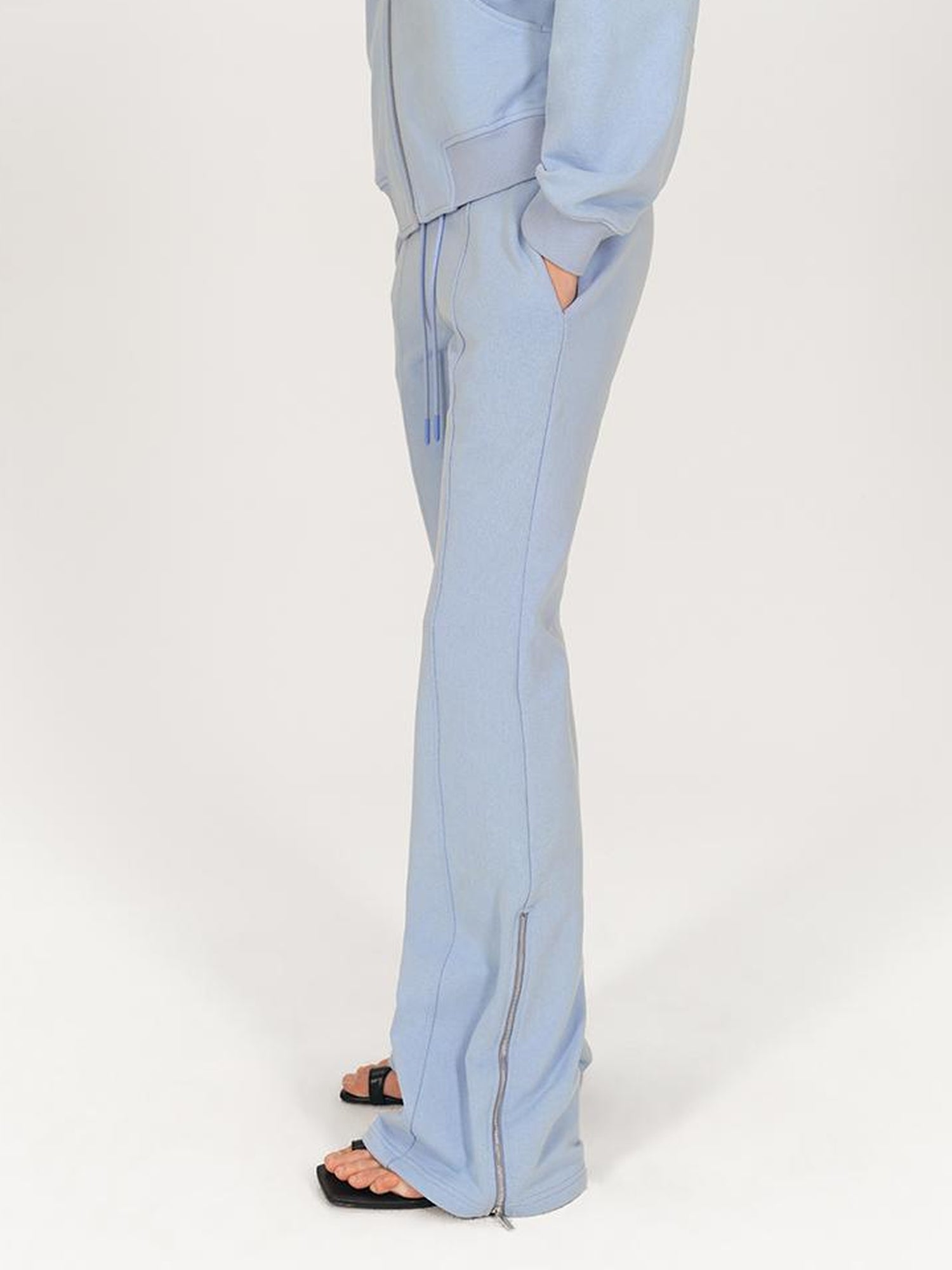 AFTADAWN Stretch Cotton Hoodie With Flared Yoga Pants Set