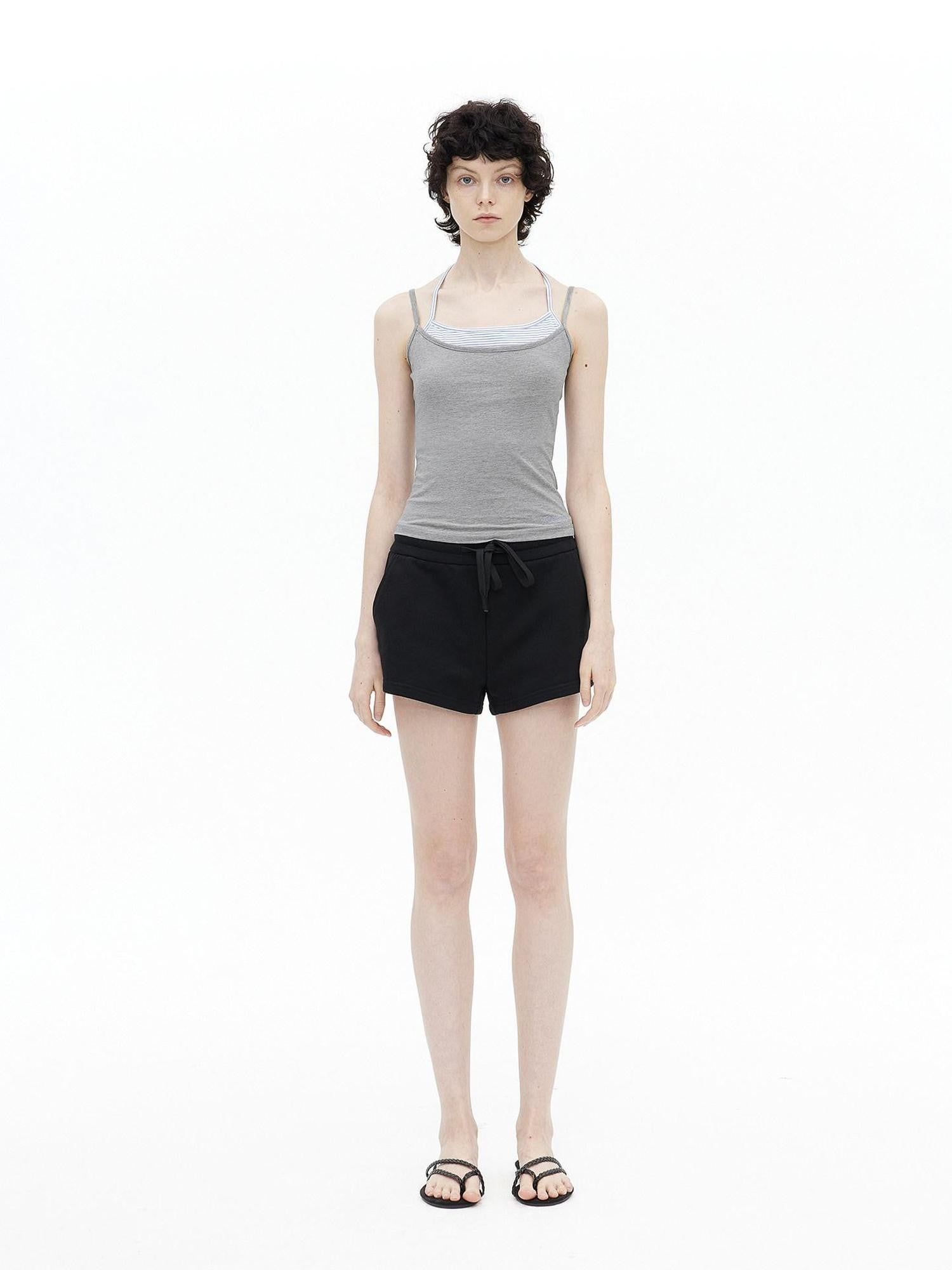 AFTADAWN Striped Colorblock Layered Halter Women&
