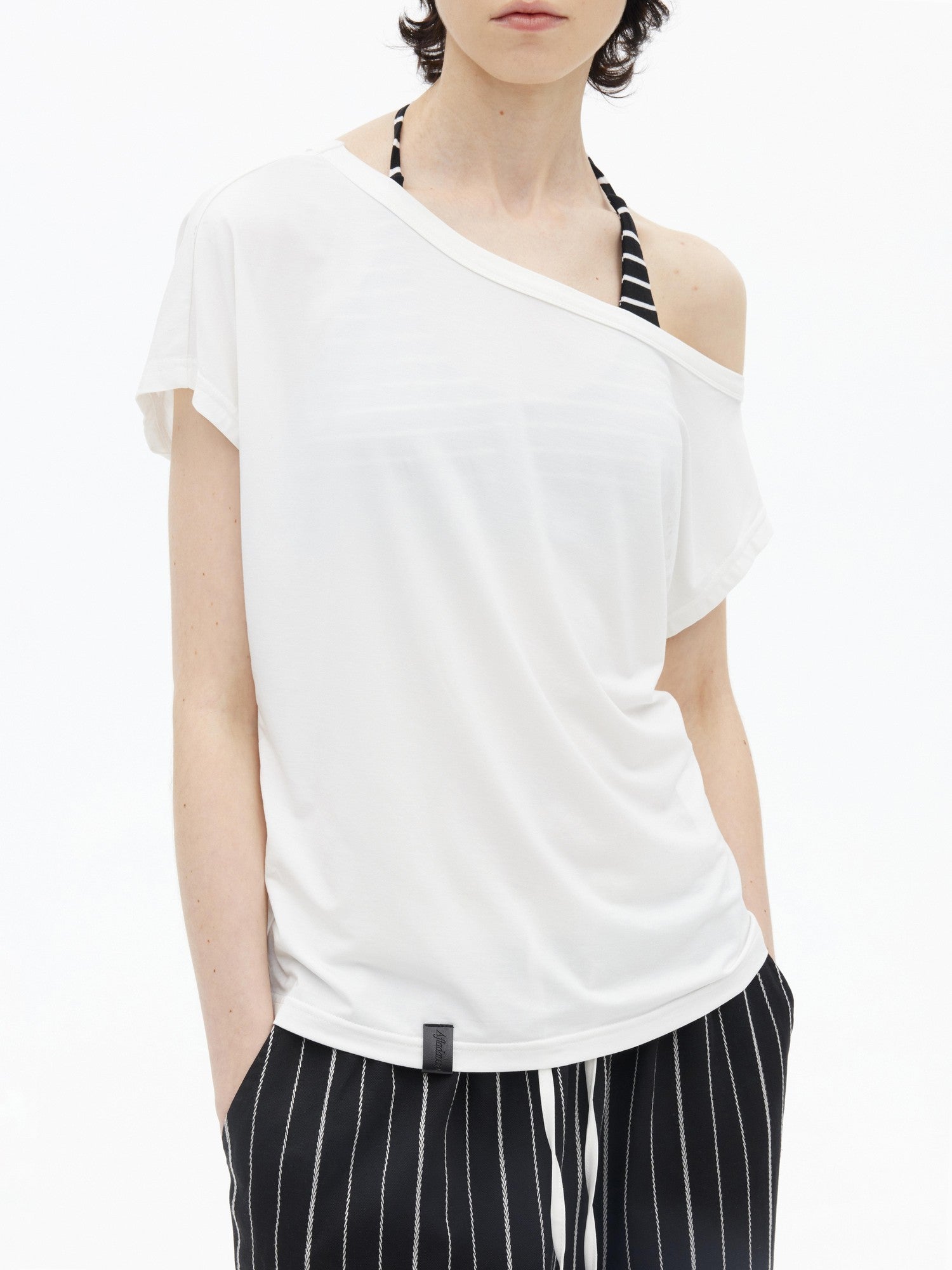 AFTADAWN Striped Halter Tie Cami Women&